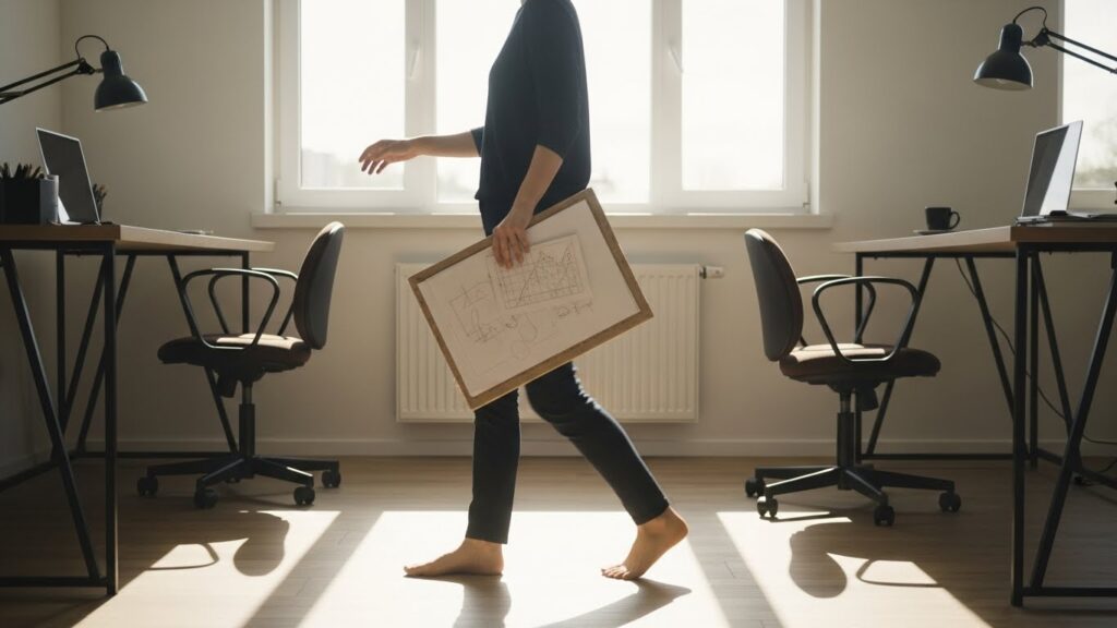 行動を起こす。男の人が、努力を起こしている