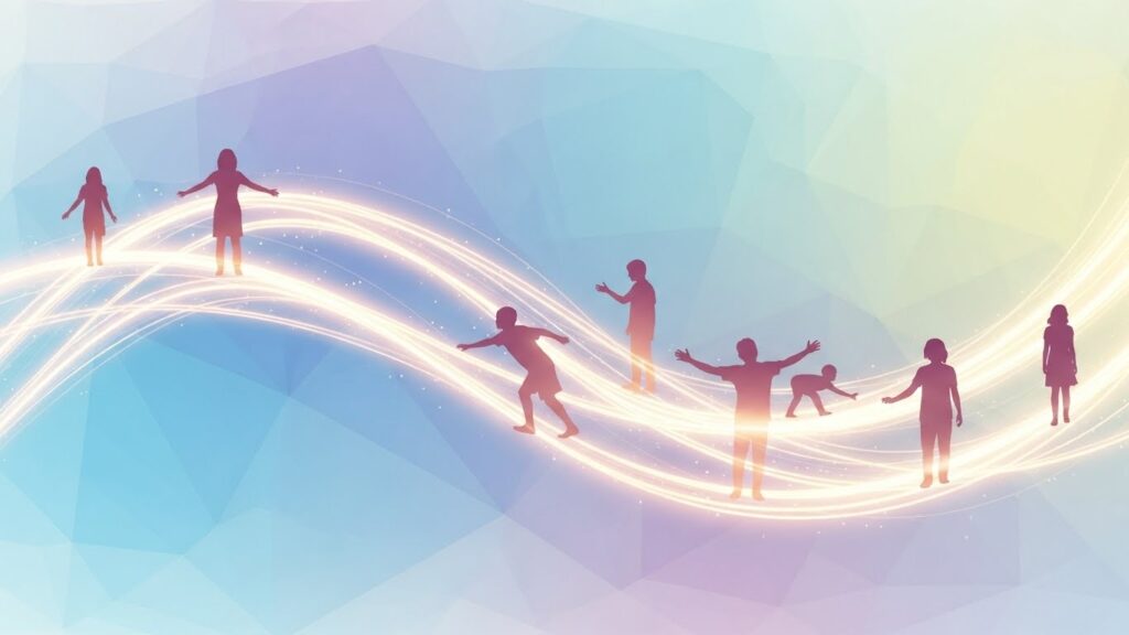 様々な人が幸せだと感じているイメージ図