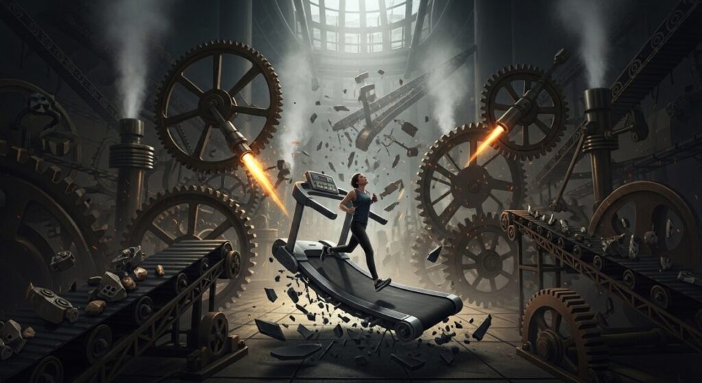 継続できるシステムが崩壊していっている様子