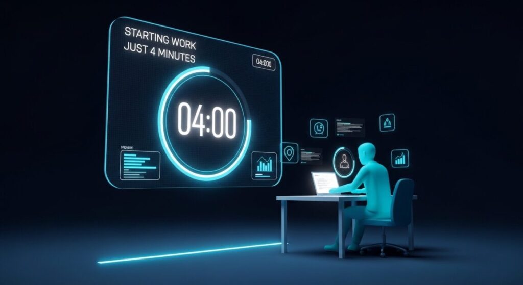 まず4分だけで作業を始めてみる