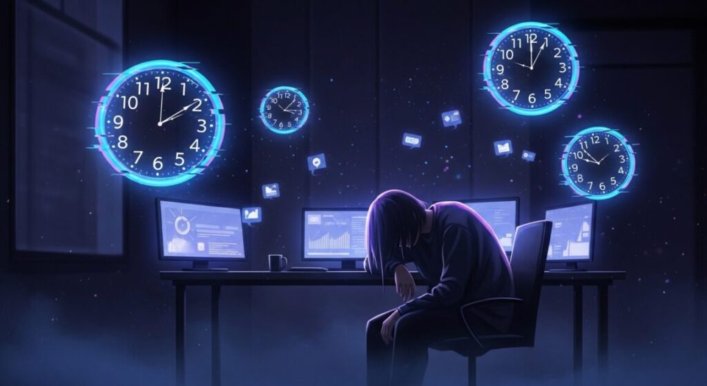 疲労や睡眠不足で疲れている人