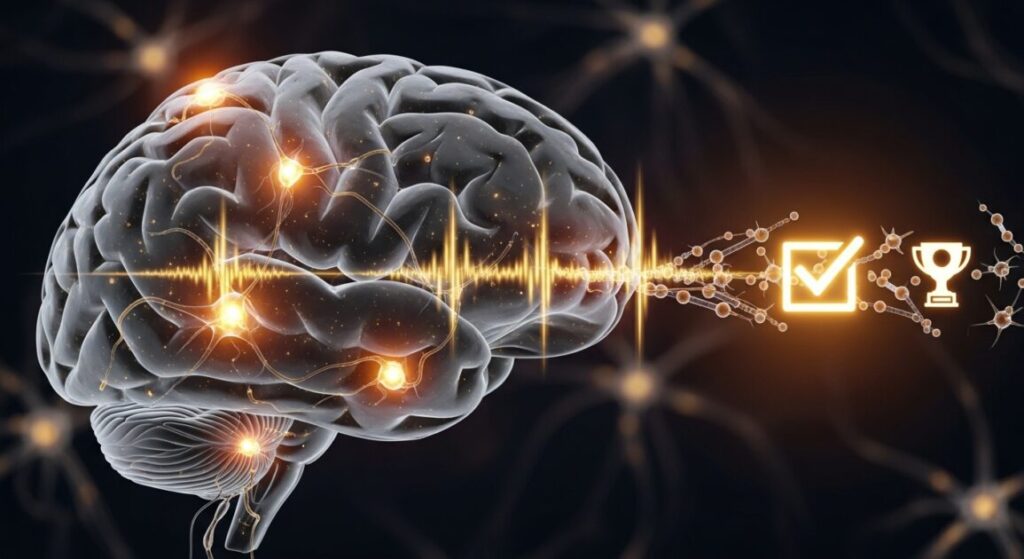 脳が報酬を予測しているイメージ