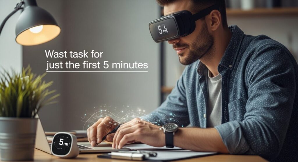 最低五分だけ作業をする