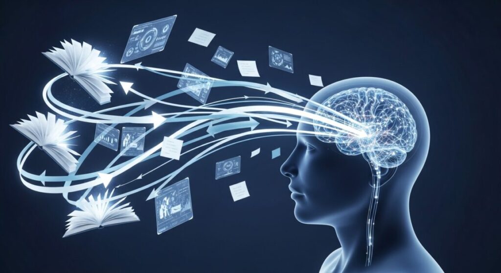 インプットだけの学習をしている男性