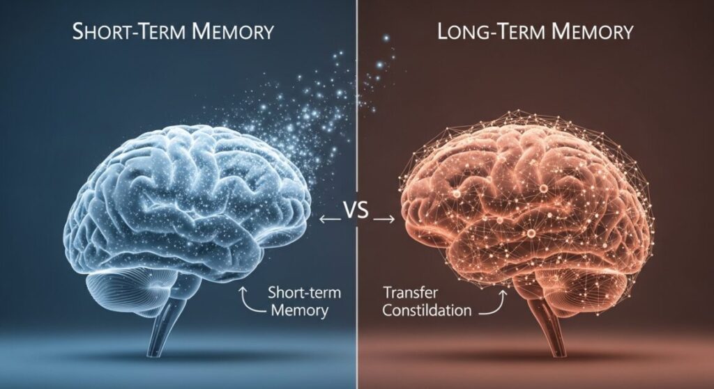 短期記憶と長期記憶の違い