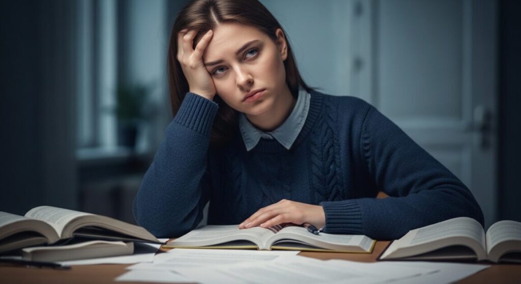 脳が働かず、勉強がはかどらない学生
