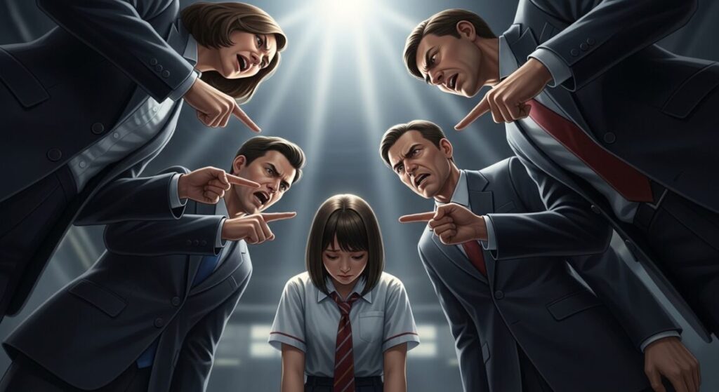 周囲の大人から注意されている学生
