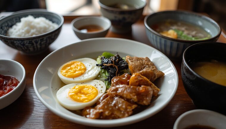 バランスのとれた食事。健康的